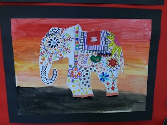KS2 Painted Elephants Art Lesson
