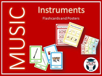 Music Instrument Flashcards and Posters