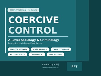 Coercive Control | Complete A-Level Lesson
