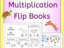 Multiplication Flip Books - Times Tables 2 to 10 - cute animal graphics ...
