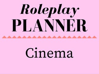 Cinema Role Play Storyline Planner