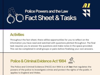 A1: Powers of the police to search people and their premises