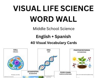 Life Science Word Wall | English + Spanish