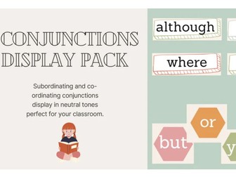 Subordinating and coordinating conjunctions display