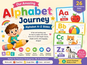 Our Amazing Alphabet Journey l Alphabet A–Z Slides