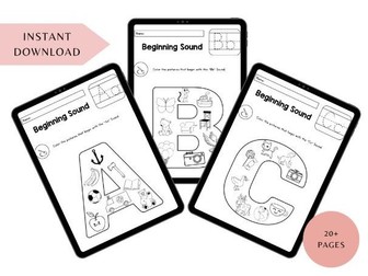 A-Z Beginning Sounds Coloring Pack