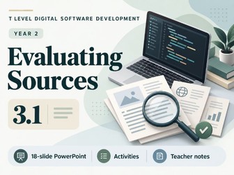 T Level Digital Software Development Year 2 : 3.1