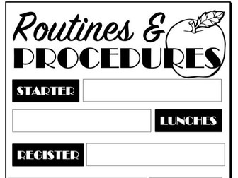 Routines and Procedures Guide - Editable