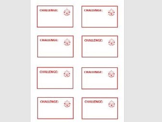 Challenge questions resource - Editable