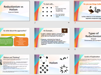 REDUCTIONISM or HOLISM Debate