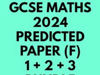 GCSE 2024 Maths Predicted Papers 1+2+3 + mark schemes BUNDLE (EDEXCEL FOUNDATION)