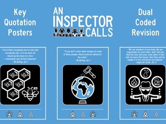 An Inspector Calls - Key Quotation Posters (Dual Coded)