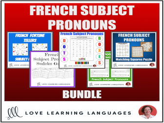 French Subject Pronouns - Les Pronoms Personnels - BUNDLE