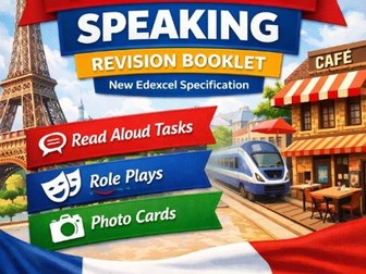 Edexcel GCSE French Speaking Revision Booklet (New Specification)