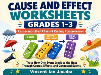 Cause and Effect Worksheets Grades 1–3 | Cause-and-Effect Chains & Reading Comprehension