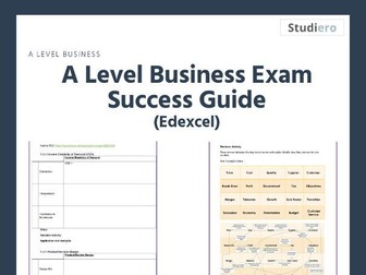 Edexcel A Level Business Exam Success Guide | Complete Revision and Exam Skills Workbook