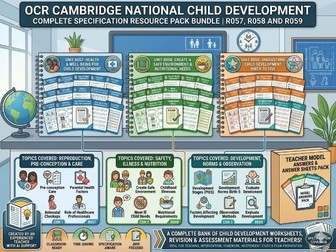 OCR Cambridge National Child Development Complete Specification Resource Pack Bundle | Whole Spec