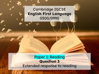 Reading Question 3 (Cambridge IGCSE English First Language)