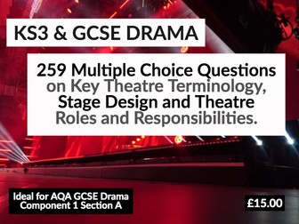259 Multiple Choice Questions on Drama Key Terminology