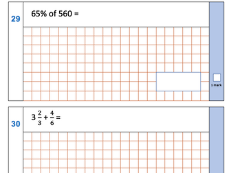 KS2 SATS practice arithmetic test 1