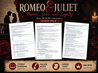 Romeo and Juliet: Names, Love and Loyalty | Year 10 GCSE Literature Lesson
