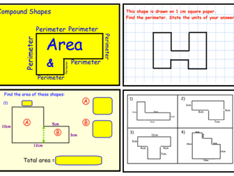 Perimeter and Area of Compound Shapes (notebook)