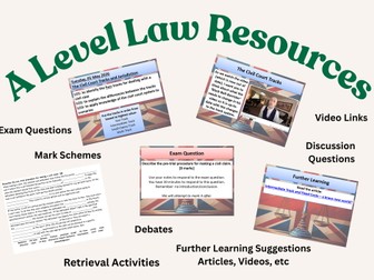 Civil Courts Bundle Lessons and Activities - OCR A Level Law H418/OCR AS Level Law H018