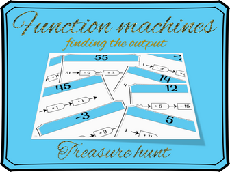 Function machines - finding the output treasure hunt