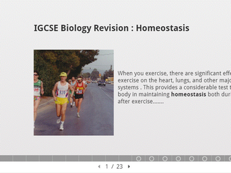 GCSE Biology:  Homeostasis