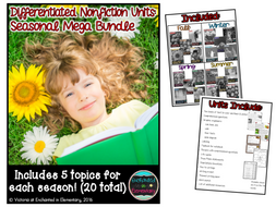 Differentiated Nonfiction Units- Seasonal Mega Bundle