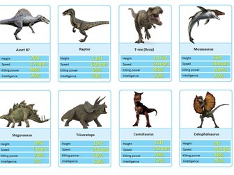 Jurassic World Top Trump Cards