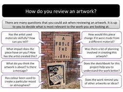 Student exhibition review lesson and worksheet / booklet