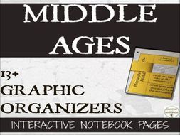Middle Ages Interactive Notebook Graphic Organizers for Medieval Times