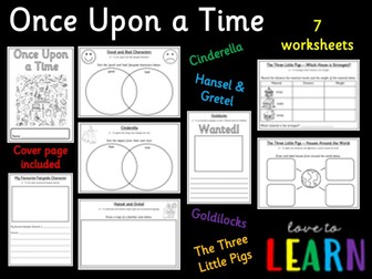 Once Upon a Time / Traditional Tales / Fairytales - 7 Worksheets