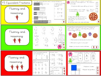Year 5 Equivalent Fractions Fluency and Reasoning