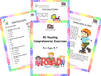 50 Reading Comprehension Exercises for Ages 5-7 (Grade 1)