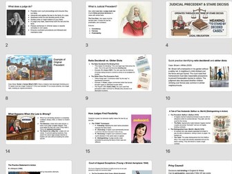 A-Level Law: PowerPoint Judicial Precedent (WJEC/Eduqas/OCR/AQA)