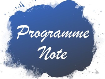 GCSE Dance Programme Note Lesson