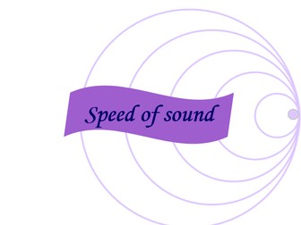 Speed of sound & echoes
