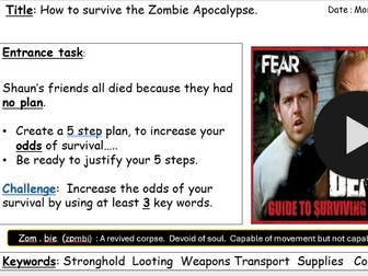 How to survive a zombie apocalypse!