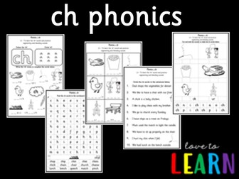 ch Phonics Worksheets