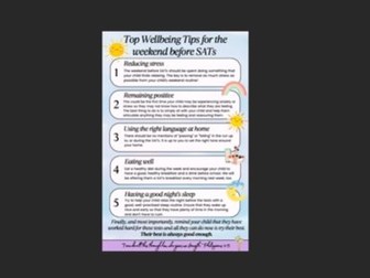 Wellbeing SATs Top Tips Poster