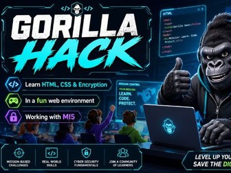 Gorilla Hack Academy: Fun Cyber Coding Challenges for HTML, CSS & Encryption