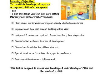 Design A Childcare Provision Task 3 5 Hour Lesson Activity