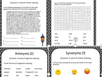 Synonyms and Antonyms