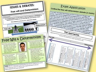 Free will & Determinism - Year 2 Debates - AQA Psychology