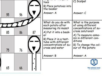 B1 Osmosis Revision Snakes and Ladders Game with Revision Cards (Free)