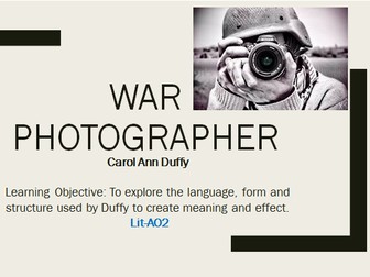 War Photographer Lessons Carol Ann Duffy 