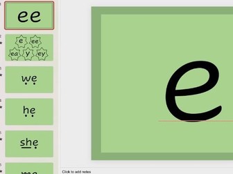 'ee' words phonics powerpoint- phase 2 linguistic phonics