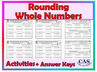 Numbers| Rounding Numbers | Activities + Answers